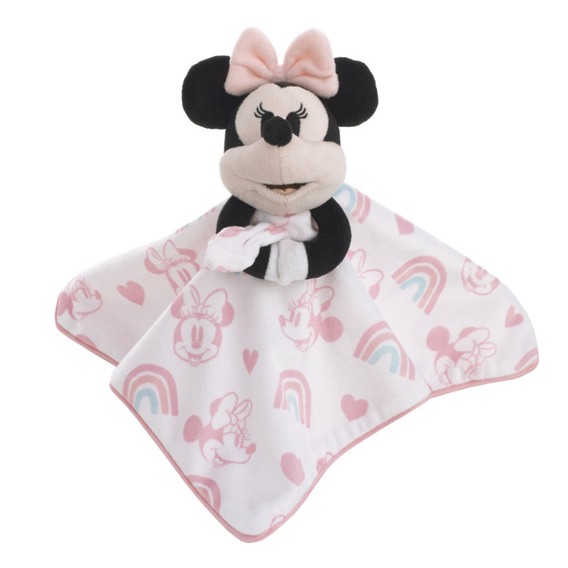 Disney Minnie Mouse Lovey Security Blanket Pink